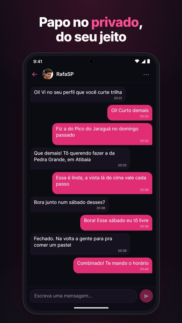Conversa no privado no app